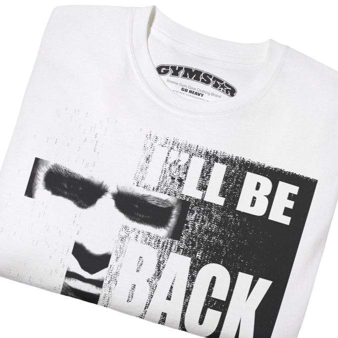 GYMSTAR "I'll Be Back" Terminator-Inspired Bodybuilding T-Shirt
