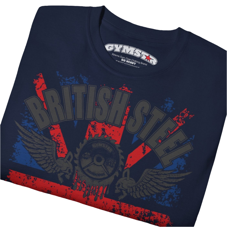 GYMSTAR "British Steel" Bodybuilding T-Shirt - UK Heritage Gym Wear