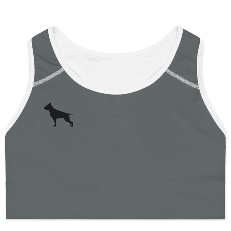 a charcoal-white sports bra fittbull-fitt-wear for crossfit training clothes