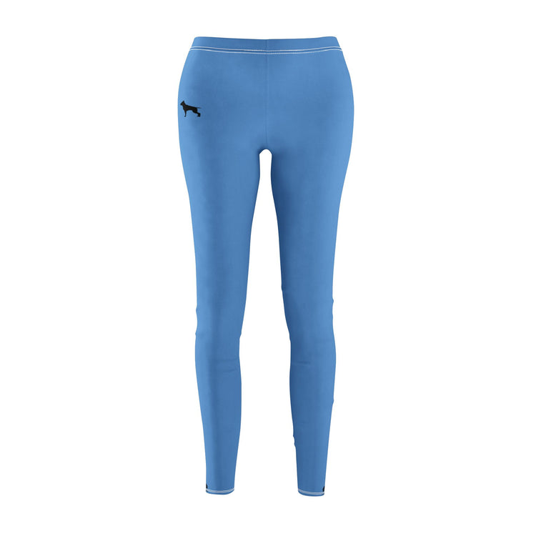 blaue Fitness-Leggings der Marke Fitbull, Vorderansicht