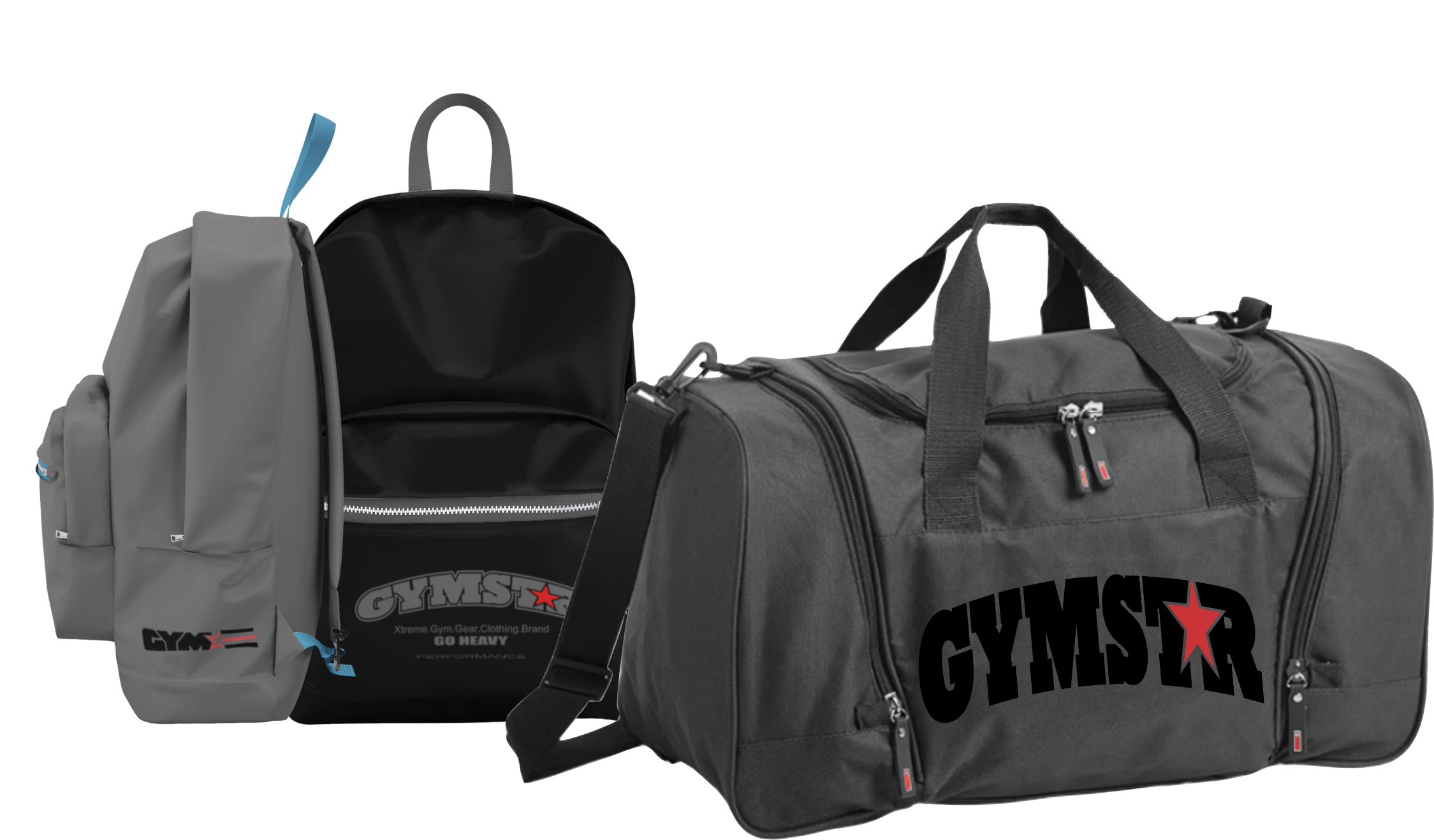 Sportsäcke, Rucksäcke und Taschen der Marke Gymstar.