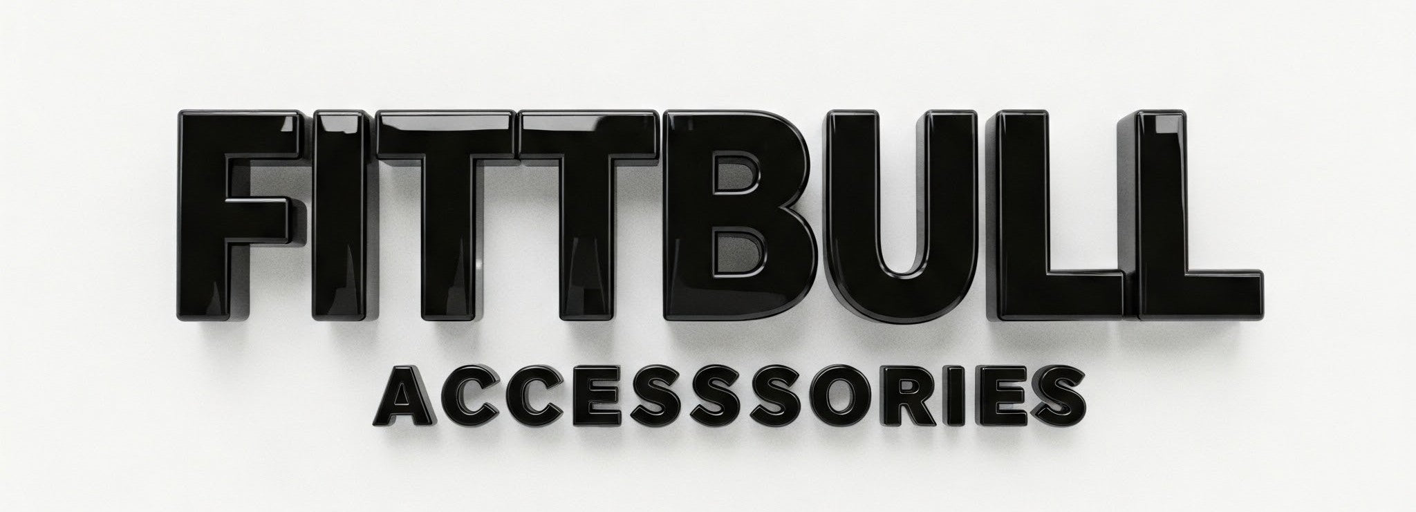 Ein dreidimensionales Bild des Wortes ACCESSORIES für die Sportbekleidungs- und Accessoire-Marke FITTBULL.