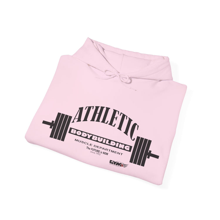 GYMSTAR Athletic Barbell Hoodie — Unisex Gym Fitness Sweatshirt