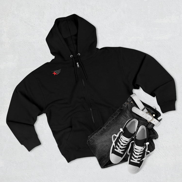 GYMSTAR Premium Full Zip Hoodie - Urban Style Performance - Cotton Ring-Spun Blend