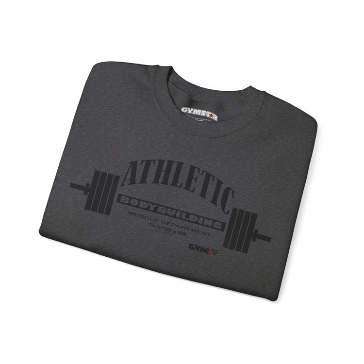 GYMSTAR Athletic Crewneck Sweatshirt — Gym Weightlifting Barbell Design