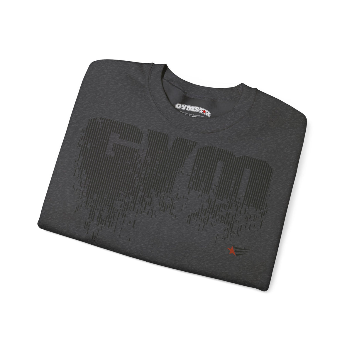 Folded black sweatshirt with 'Perfectly Imperfect' text on a white background