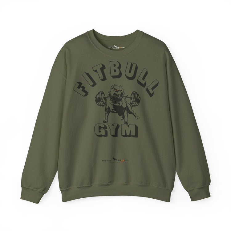 FITBULL Gym Graphic Crewneck Sweatshirt — Pitbull Gym Vintage Weightlifting