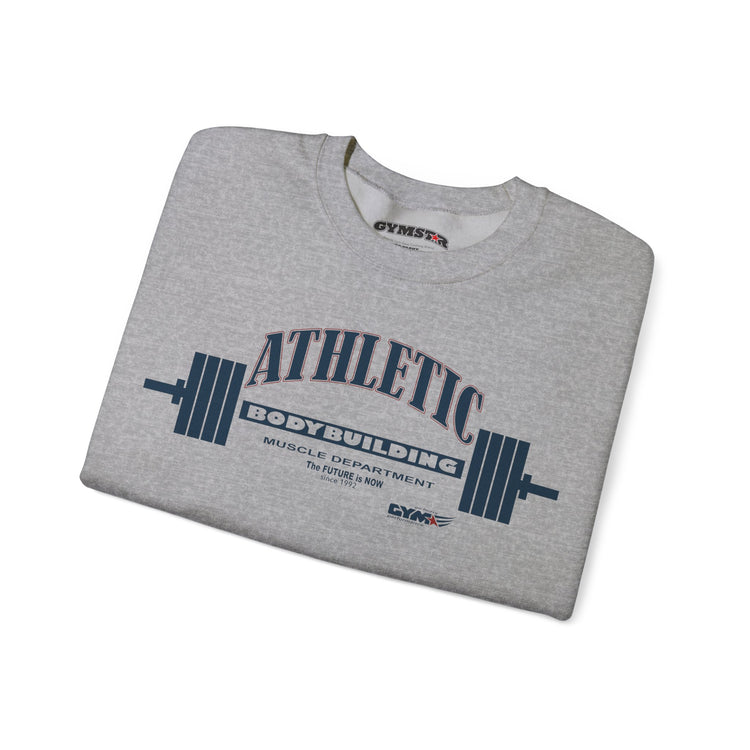 GYMSTAR Athletic Crewneck Sweatshirt — Gym Weightlifting Barbell Design