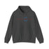 Grey Gymworks hoodie with a logo on the chest against a white background