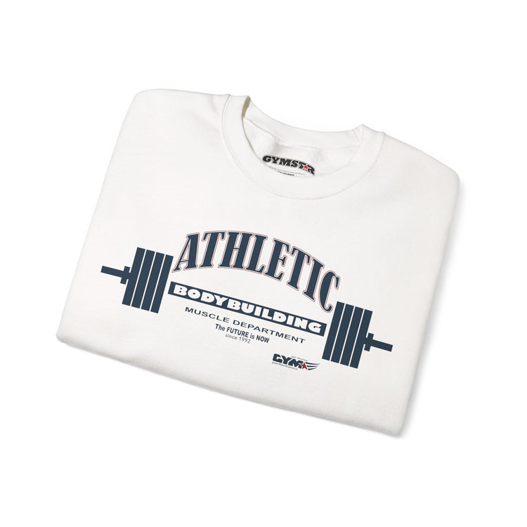 GYMSTAR Athletic Crewneck Sweatshirt — Gym Weightlifting Barbell Design