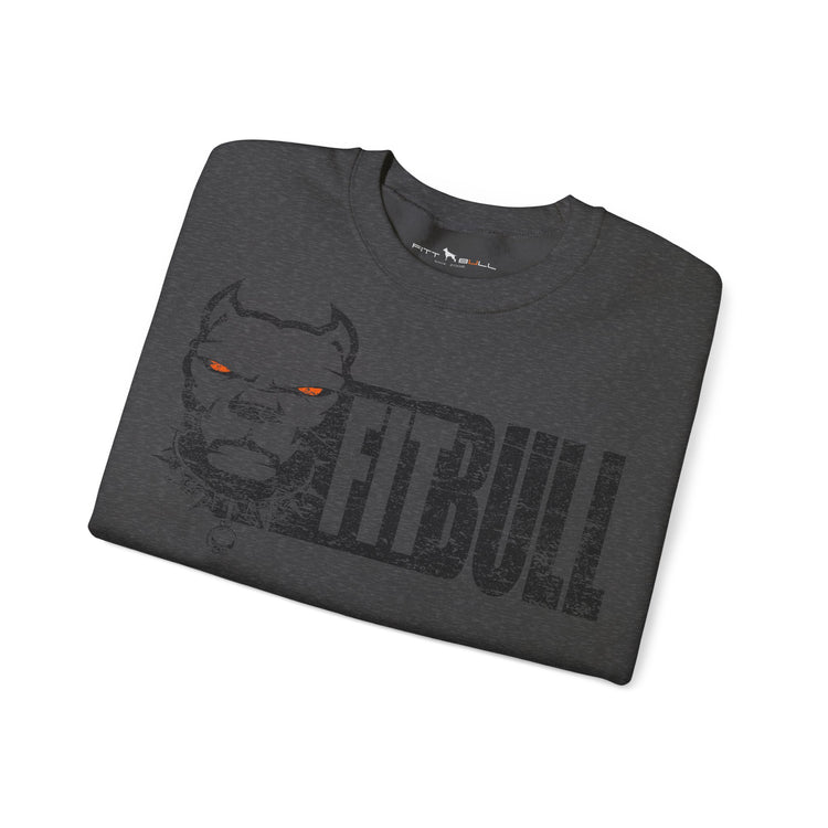 FITBULL Gym Sweatshirt – Distressed Pitbull Dog Head Logo Casual Pullover