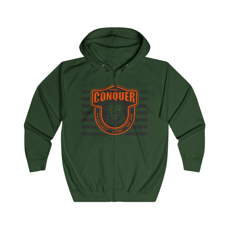 Green Fitbull hoodie on a white background