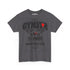 Gray t-shirt with 'GYMSTAR' logo and text on a white background