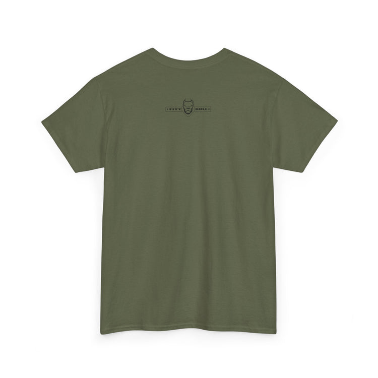 FITBULL Conquer Lion Shield Tee — Vintage Athletic Badge, Distressed Stars & Stripes