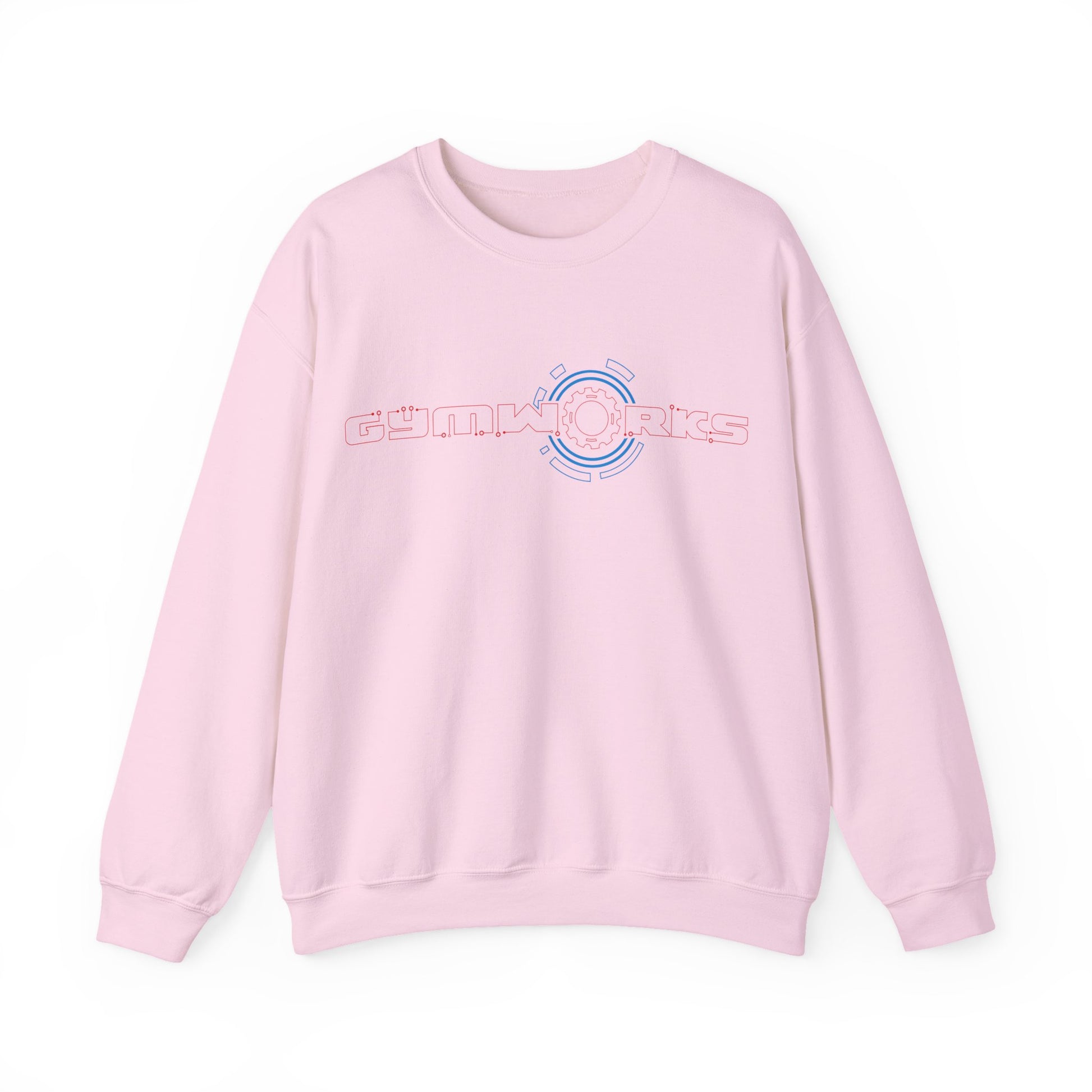 Pink Gymstar sweatshirt with a logo on a white background