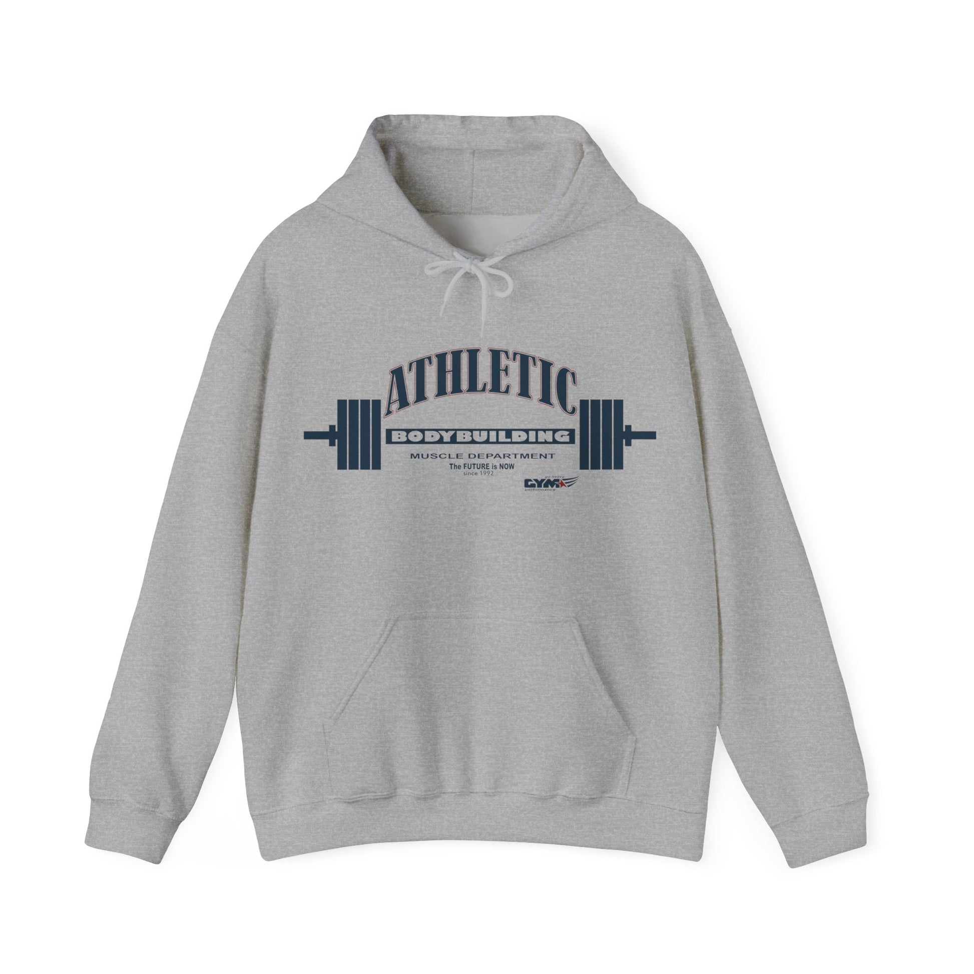 Gray Gymstar Athletic hoodie with 'Dogtown St. Louis' text on a white background