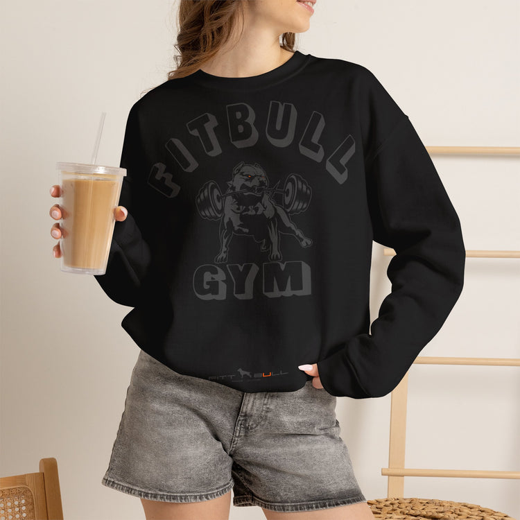 FITBULL Gym Graphic Crewneck Sweatshirt — Pitbull Gym Vintage Weightlifting