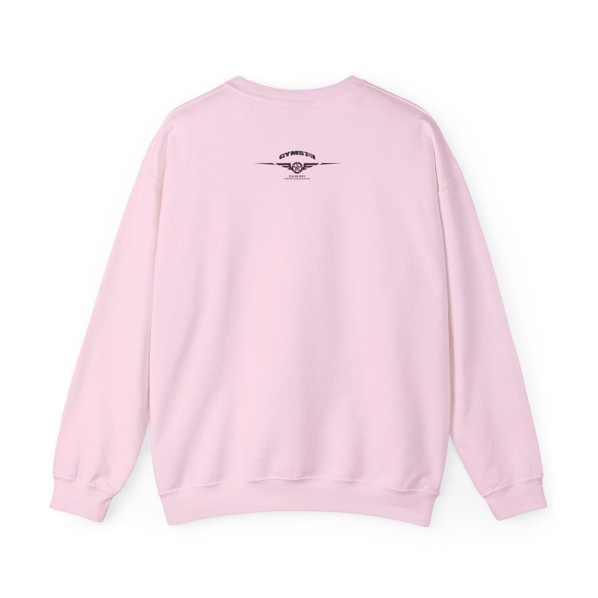 A light pink crewneck sweatshirt shown from the back, featuring the text 'PARISH:LABEL' printed in black across the upper back, set against a plain white background.