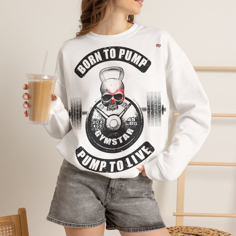 GYMSTAR "Born to Pump" Heavyweight Gym Hoodie – Bodybuilding & Fitness Workout Sweatshirt