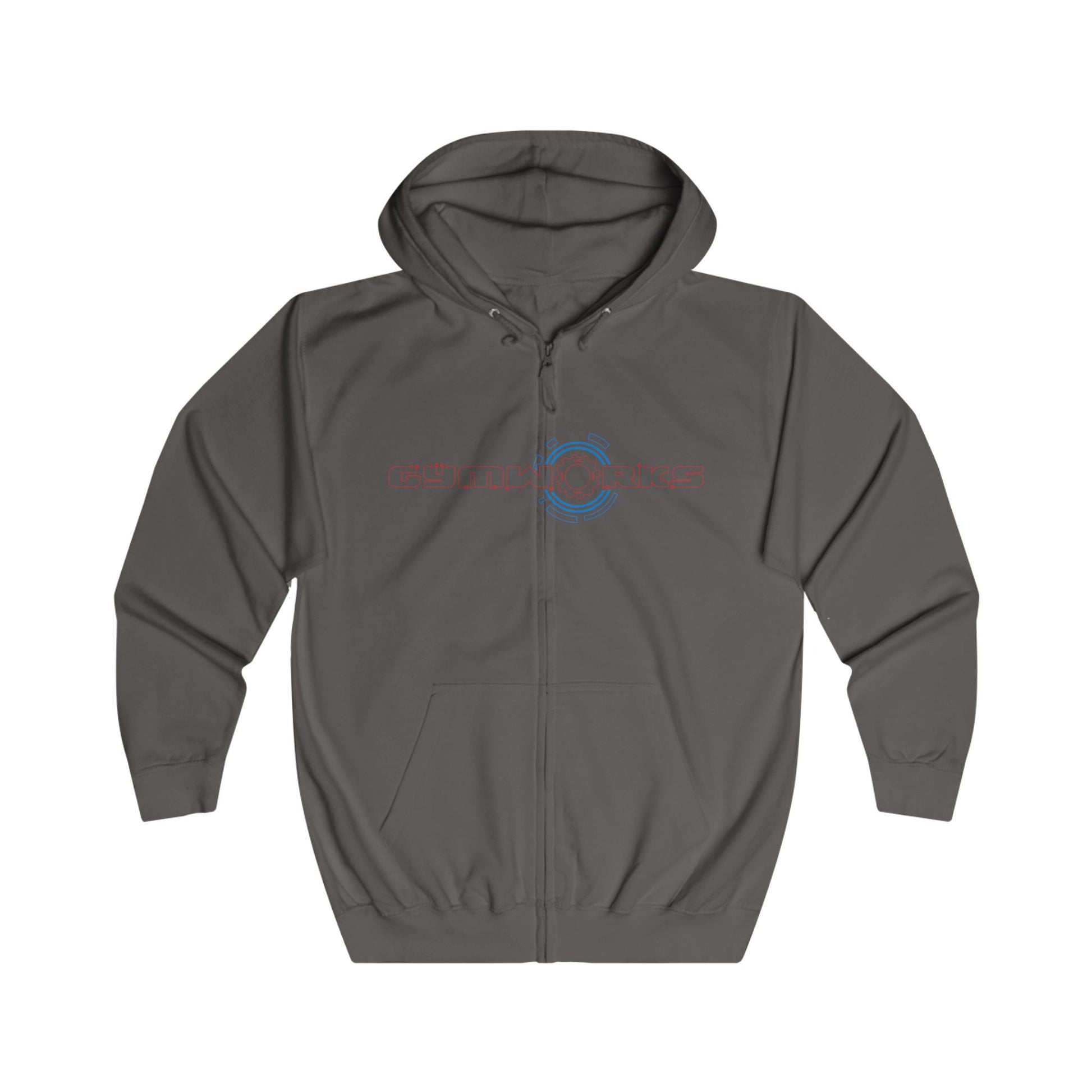 Gray Hoodie hoodie with a logo on a white background