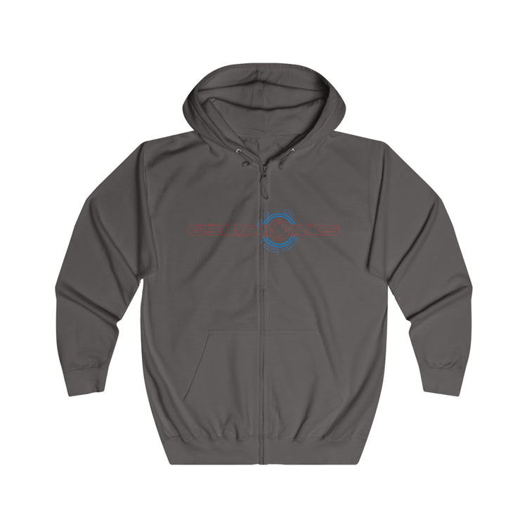 Gray Hoodie hoodie with a logo on a white background