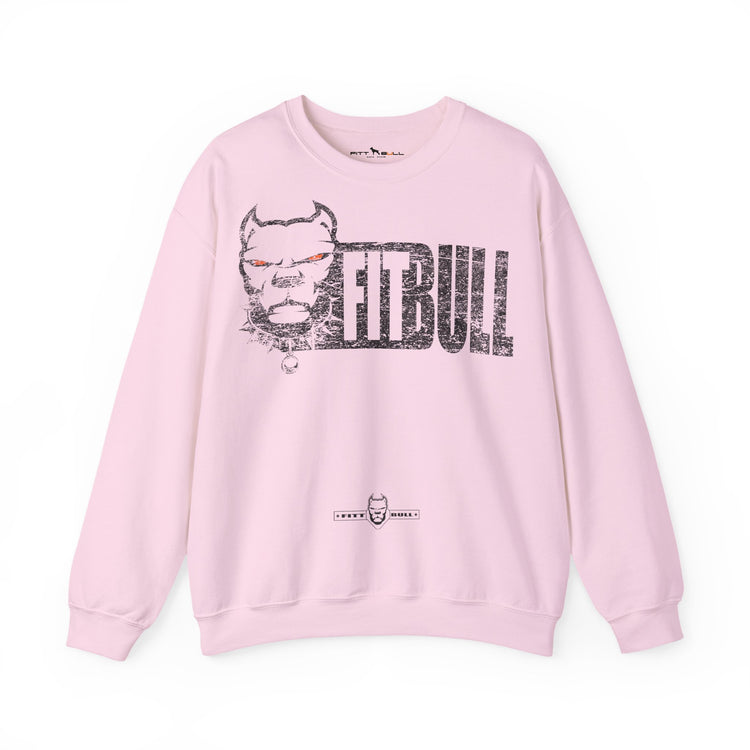FITBULL Gym Sweatshirt – Distressed Pitbull Dog Head Logo Casual Pullover