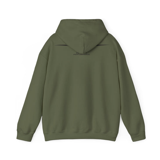 Green hoodie with 'SWAT' text on the back against a white background