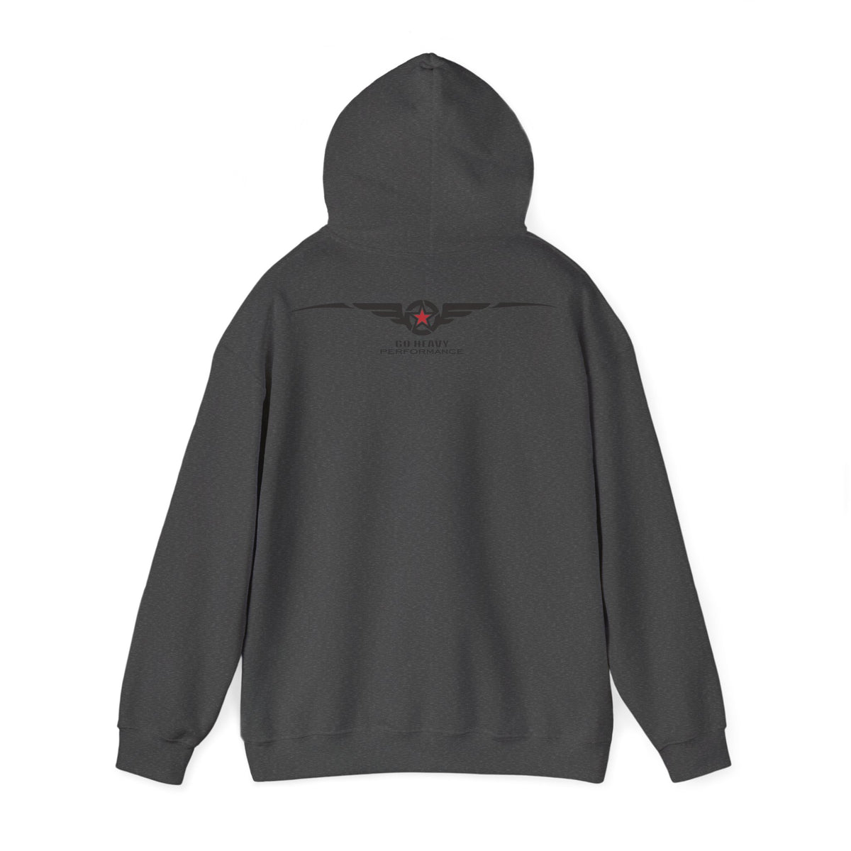 Dark gray hoodie on a white background