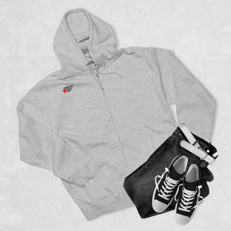 GYMSTAR Premium Full Zip Hoodie - Urban Style Performance - Cotton Ring-Spun Blend
