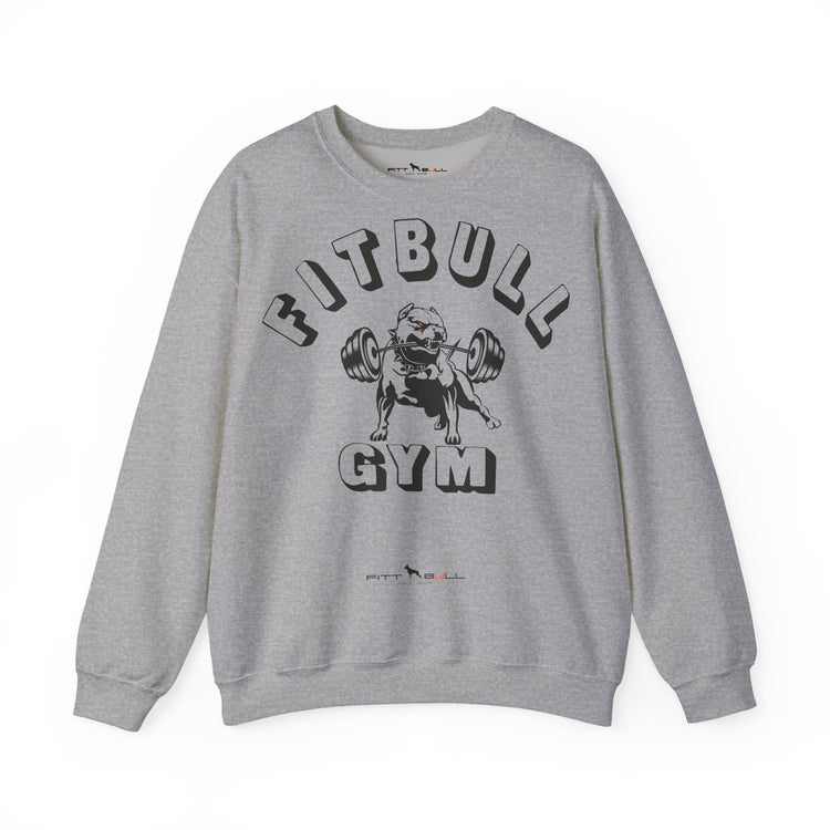 FITBULL Gym Graphic Crewneck Sweatshirt — Pitbull Gym Vintage Weightlifting