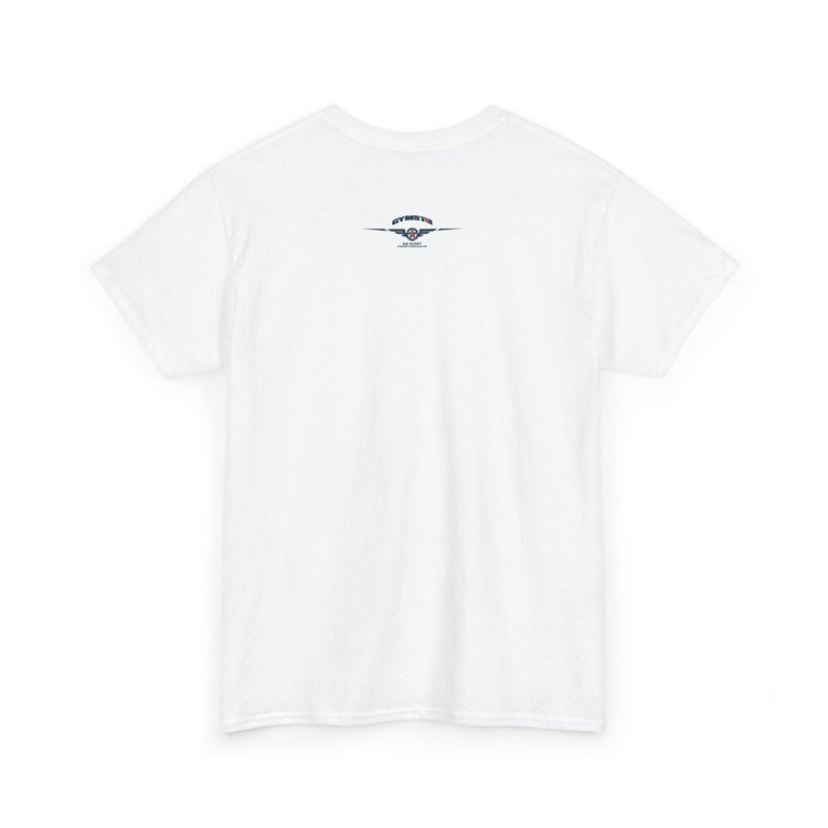White t-shirt with 'John 15:1' printed on the back against a white background