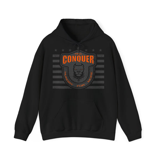 Black Fitbull hoodie with 'God Part Forever' text on a white background