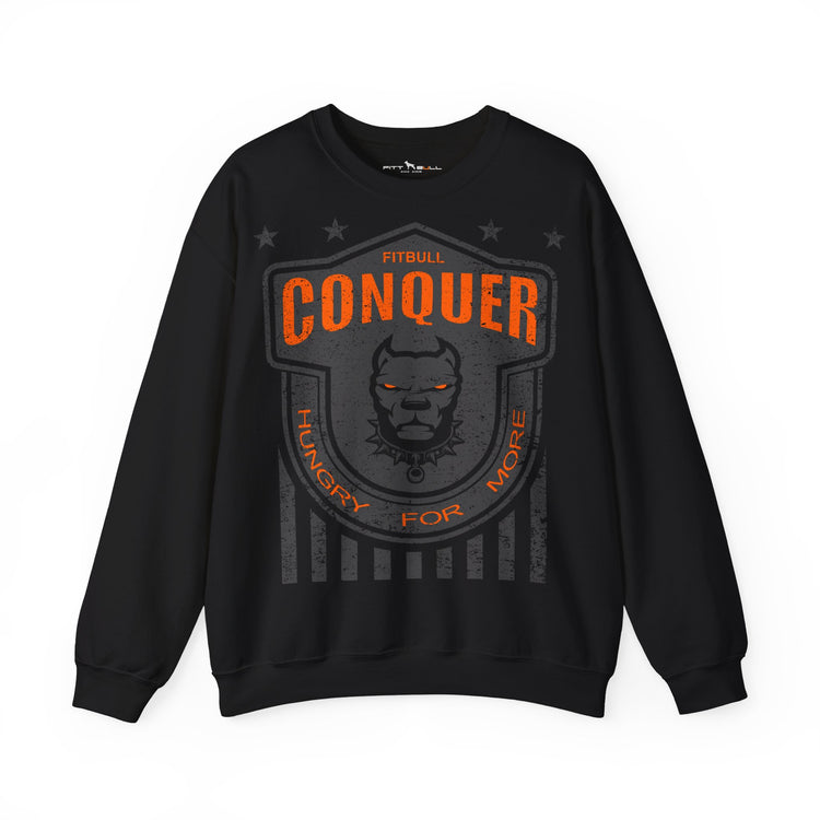 FITBULL Conquer — Crewneck Sweatshirt | Distressed Shield Edition