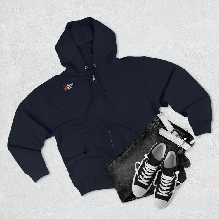 GYMSTAR Premium Full Zip Hoodie - Urban Style Performance - Cotton Ring-Spun Blend