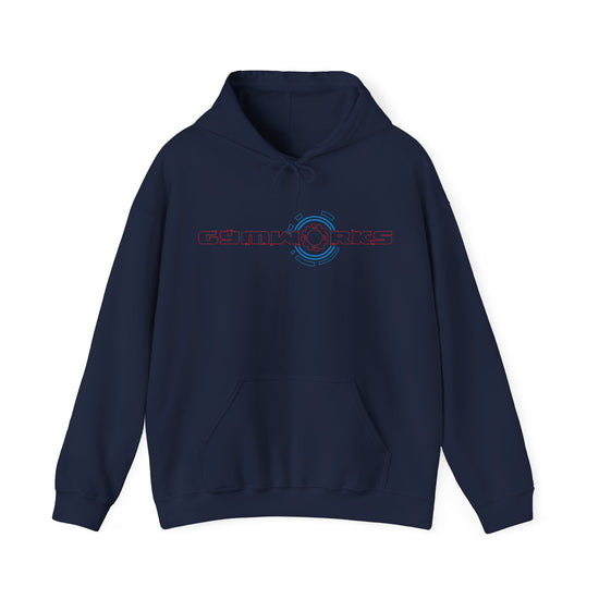 Black Gymstar hoodie with a logo on a white background