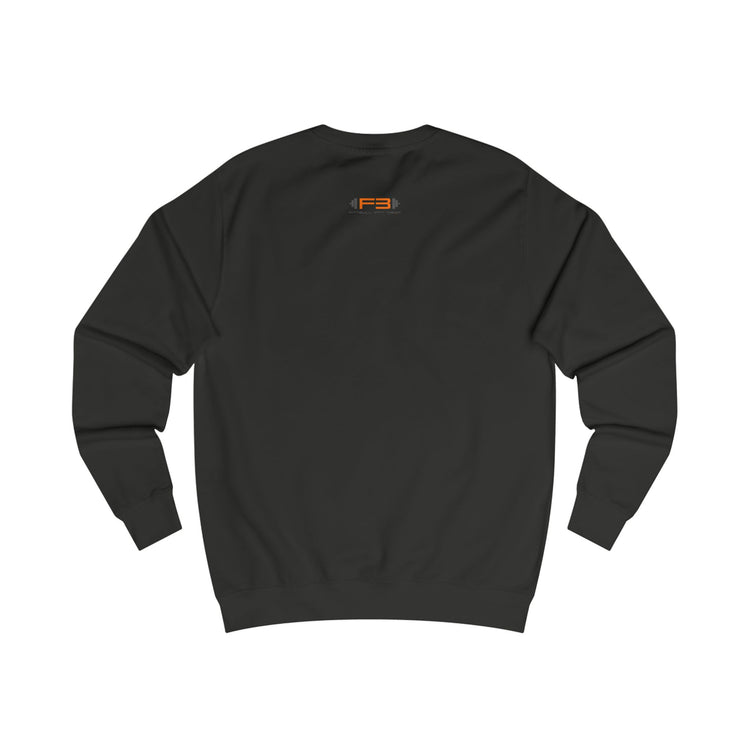 black, sporty,  fitness and bodybuilding hoodie of the Fitbull brand branded with logo, back view
