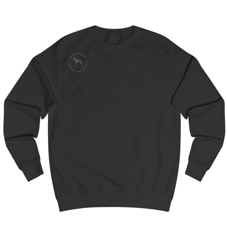 black, sporty,  fitness and bodybuilding hoodie of the Fitbull brand branded with logo, front view