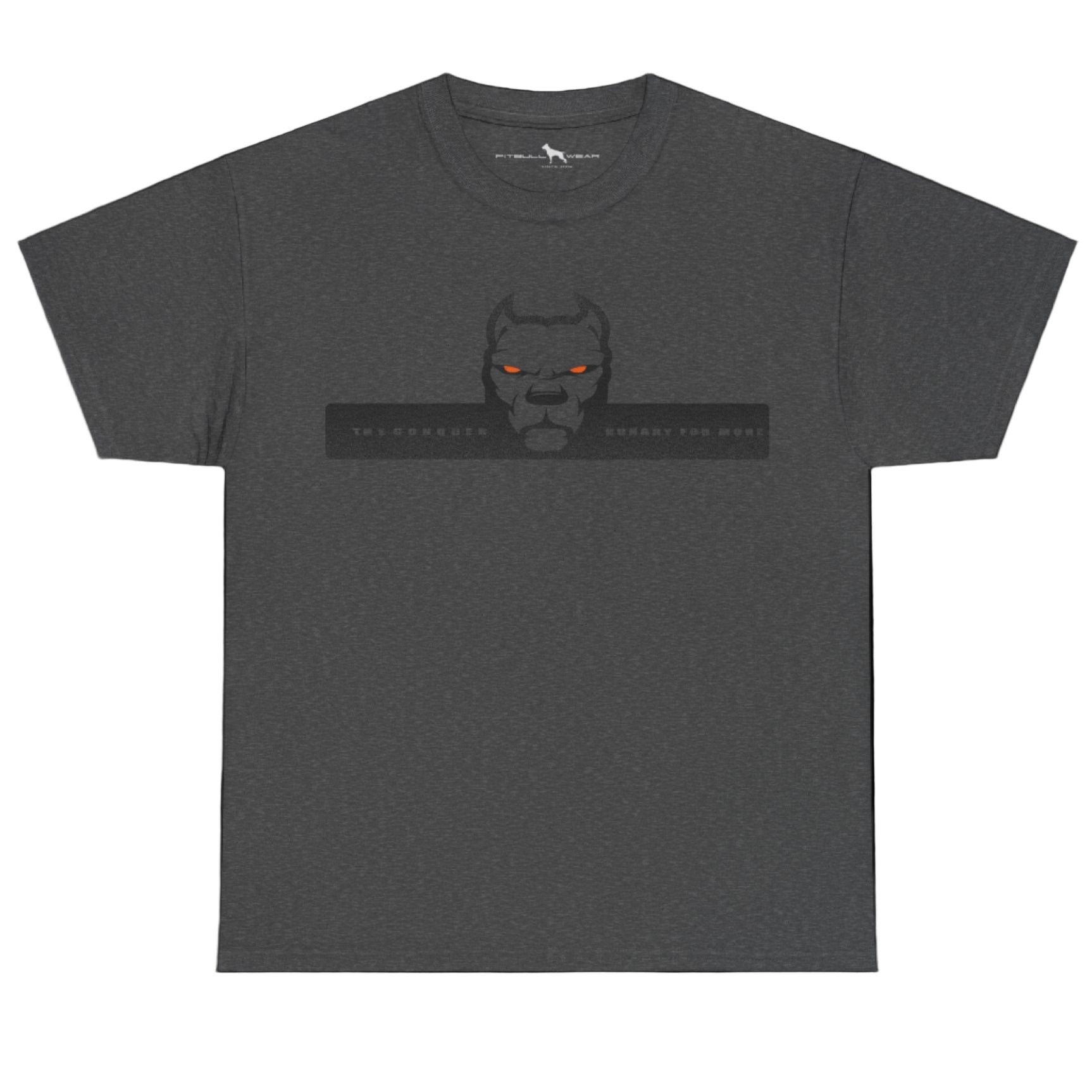 charcoal  fitbull t-shirt with logo and motivation print