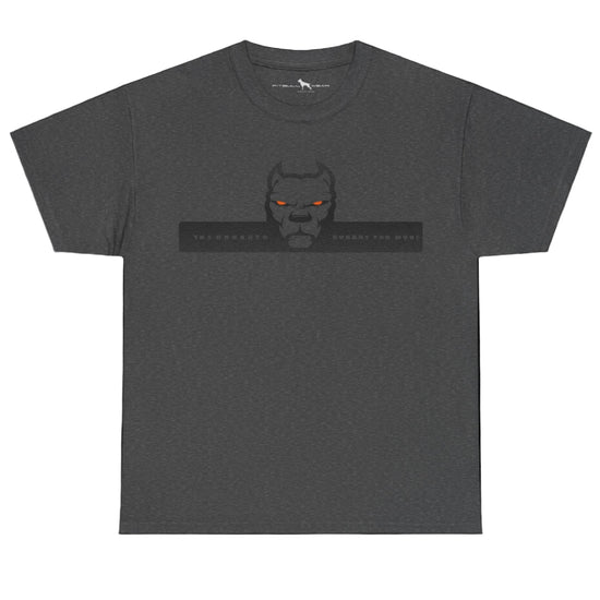charcoal  fitbull t-shirt with logo and motivation print