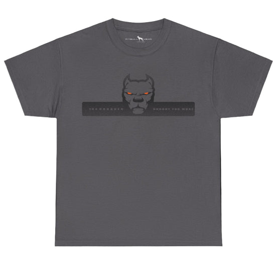 sport grey  fitbull t-shirt with logo and motivation print