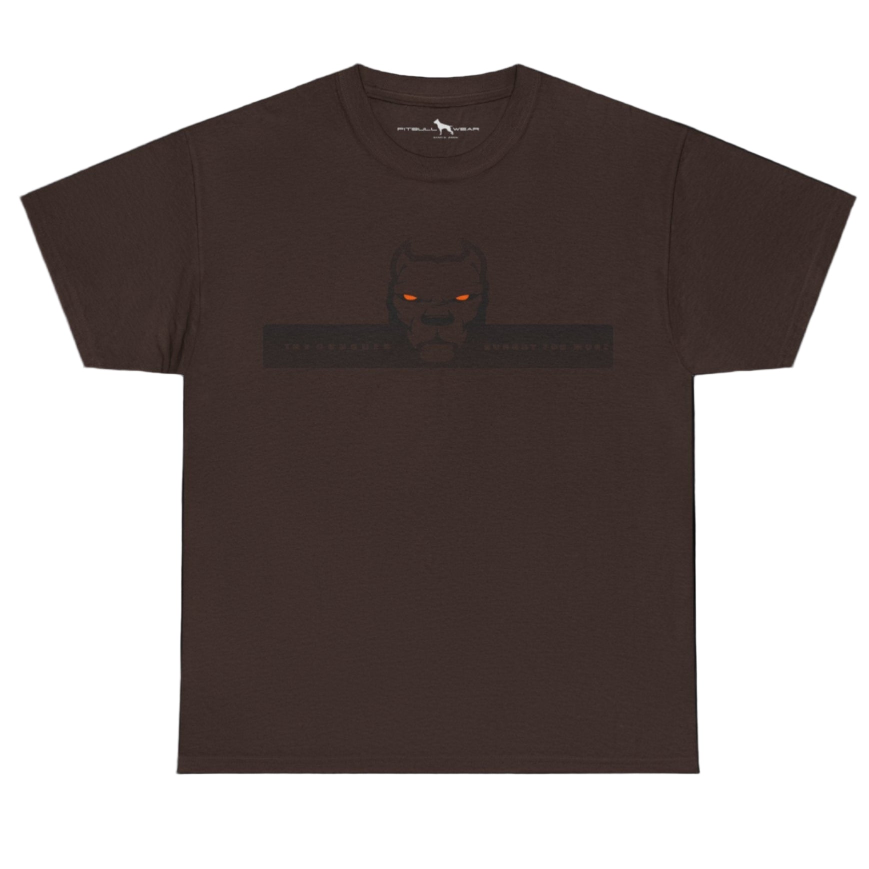 brow  fitbull t-shirt with logo and motivation print