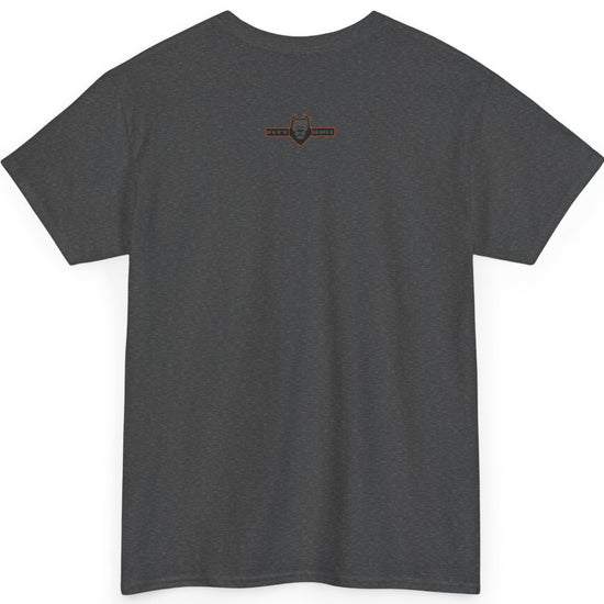 Dark grey Fitbull t-shirt with a small black logo on the back. Fitness and Bodybuilding motivating.