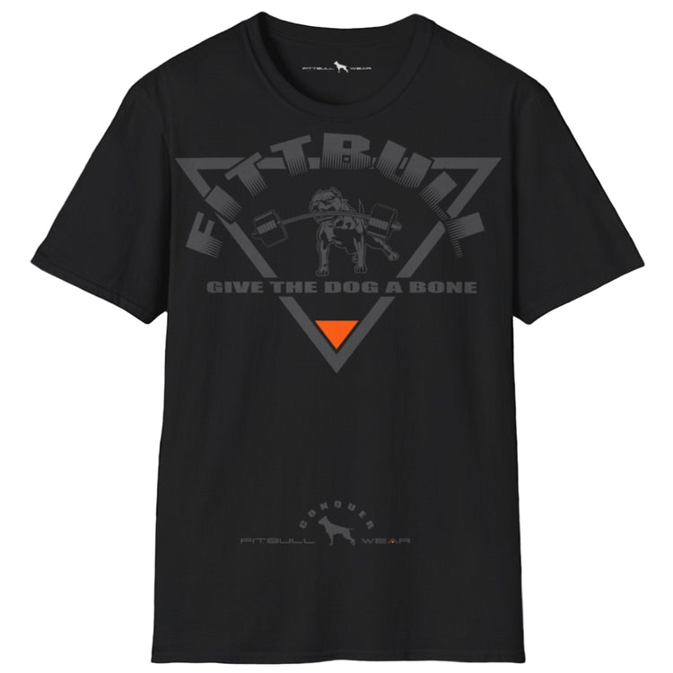 black Fitbull T-shirt with a logo and a motivational print