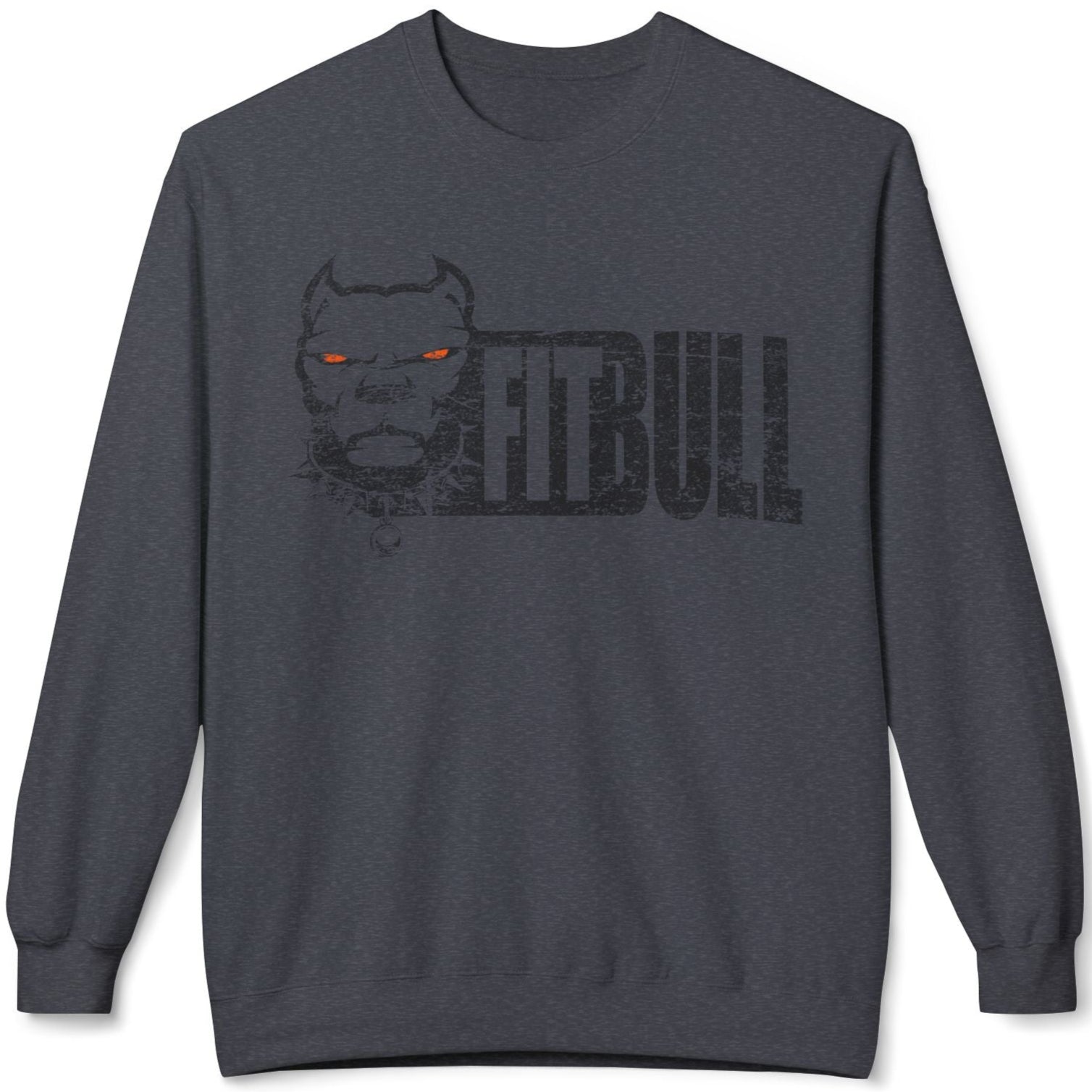 Dark gray bodybuilding sweatshirt with a graphic of a panther and 'FITBULL' text on a white background