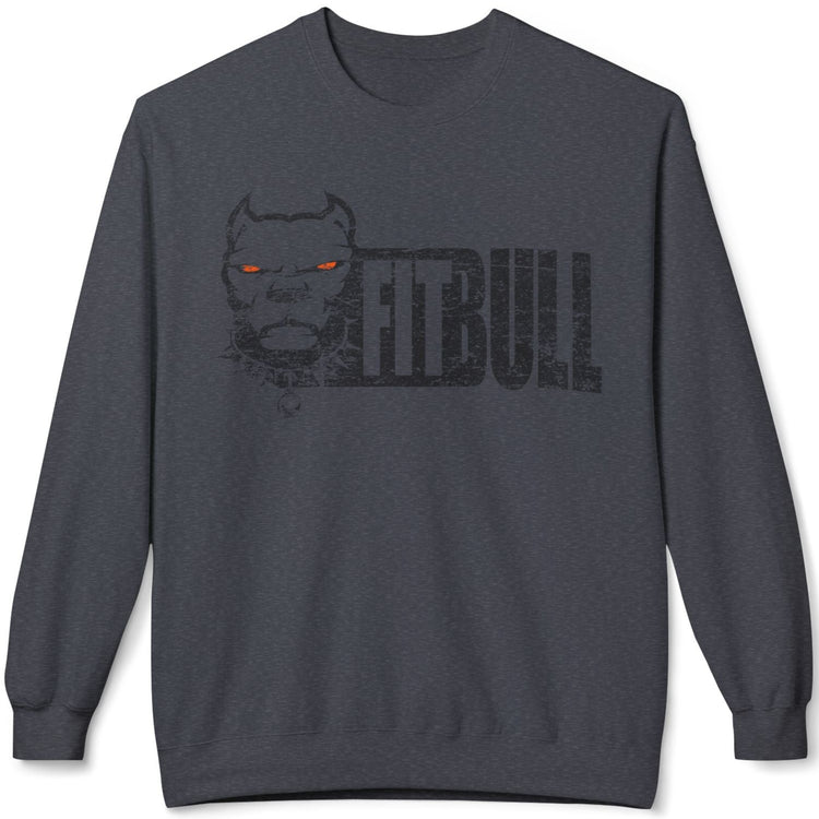 Dark gray bodybuilding sweatshirt with a graphic of a panther and 'FITBULL' text on a white background