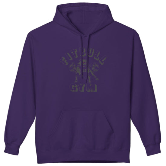 light purple sporty hoodie for fitness and crossfit by the Fitbull brand, branded with a logo and a motivating motif