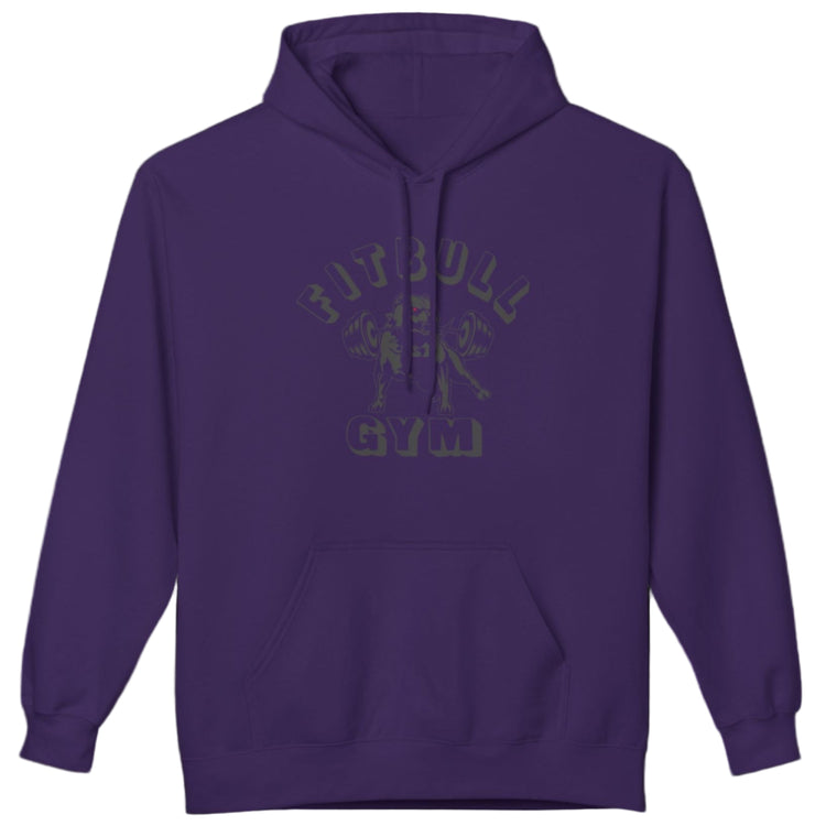 light purple sporty hoodie for fitness and crossfit by the Fitbull brand, branded with a logo and a motivating motif