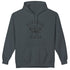 sharcoal sporty hoodie for fitness and crossfit by the Fitbull brand, branded with a logo and a motivating motif