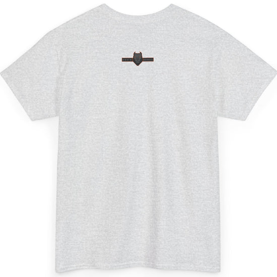silver grey Fitbull t-shirt with a small black logo on the back. Fitness and Bodybuilding motivating.