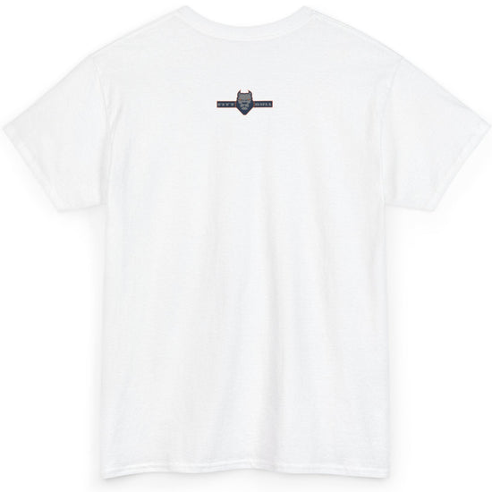 White Fitbull t-shirt with a small black logo on the back. Fitness and Bodybuilding motivating.